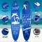 Blue PVC Inflatable Paddle Board Non-Slip Deck Adjustable Paddle Backpack